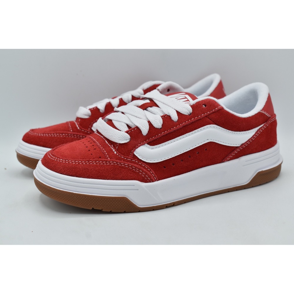 Vans Women 7 Hylane Suede Red Lace Up Chunky Streetwear Skate Y2K Sneaker Shoes
